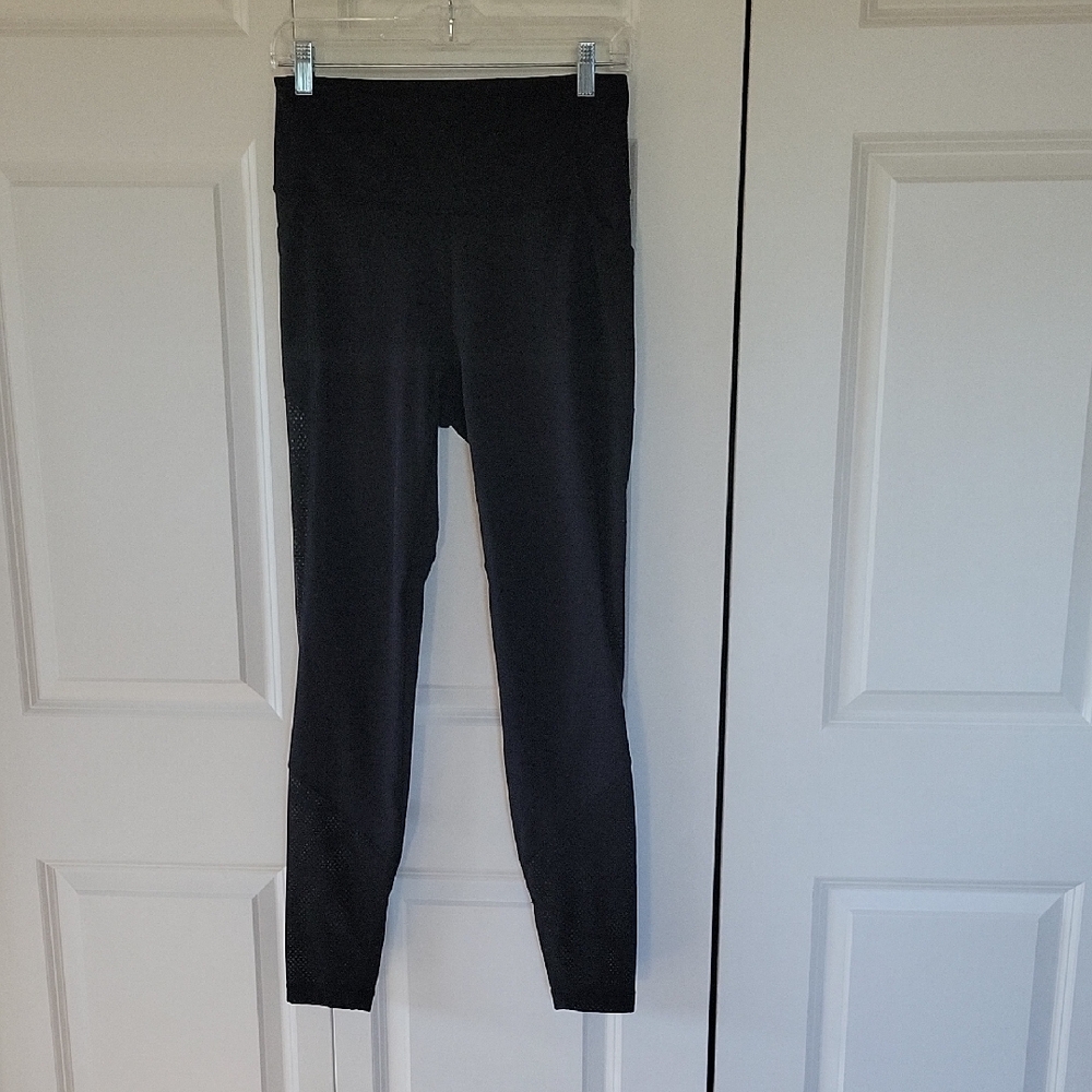 Lululemon Wunder Train Mesh Panel Black High-Waisted Leggings